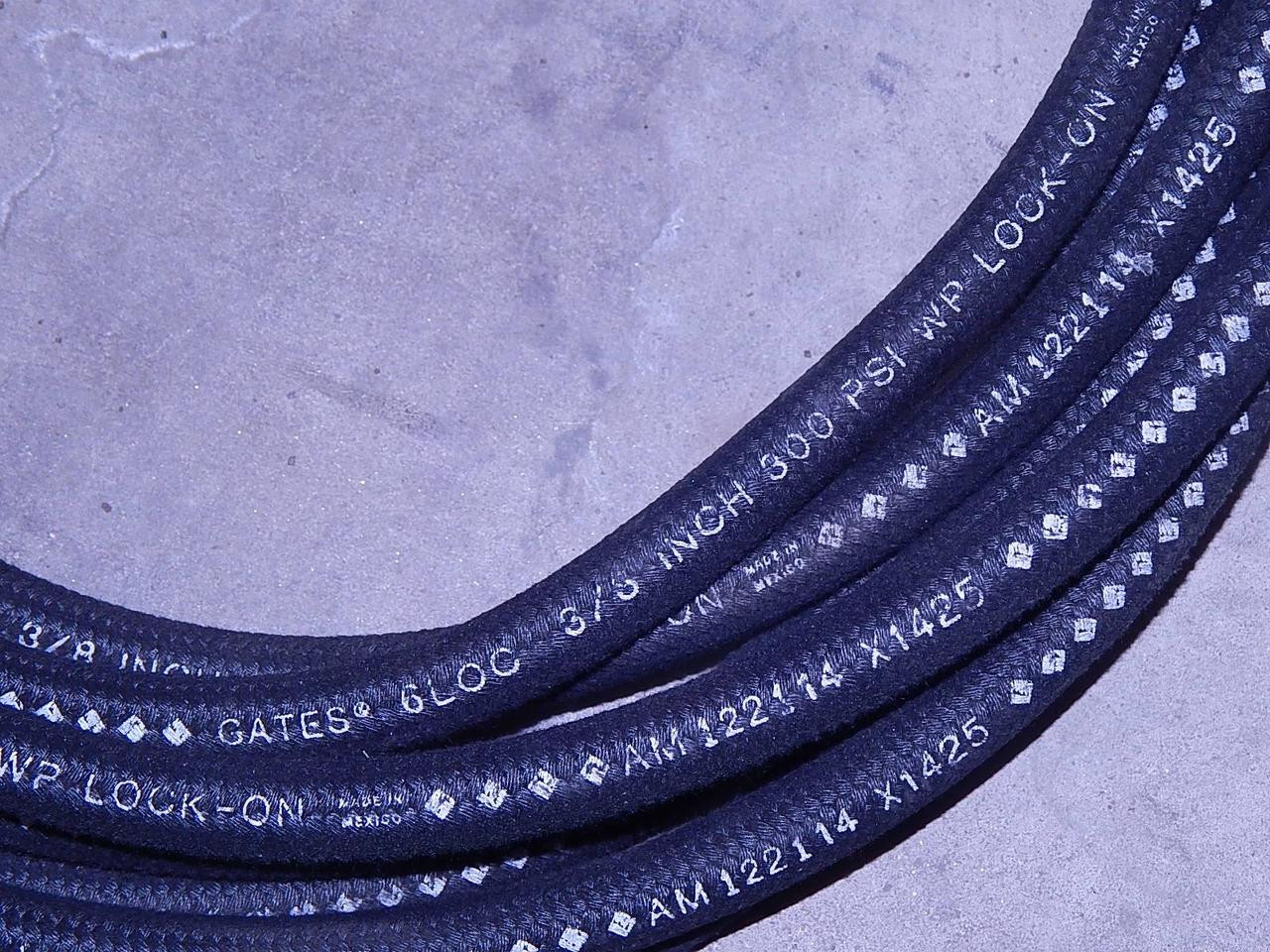 Gates 6LOC 3/8 In 300 Psi LockOn Hydraulic Hose 24 Ft T109245 OCO